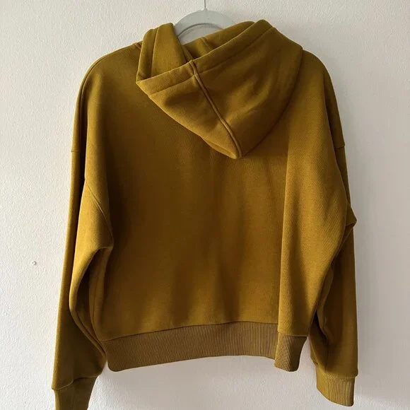 Women's Everlane Hooded Sweatshirt - Heavyweight - Mustard - Size Large - Picture 2 of 4